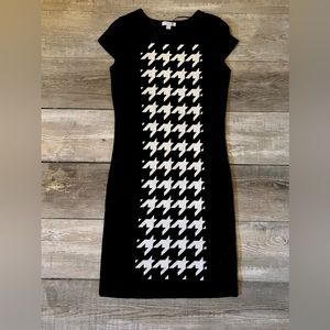 Katherine Barclay Houndstooth Sweater Dress